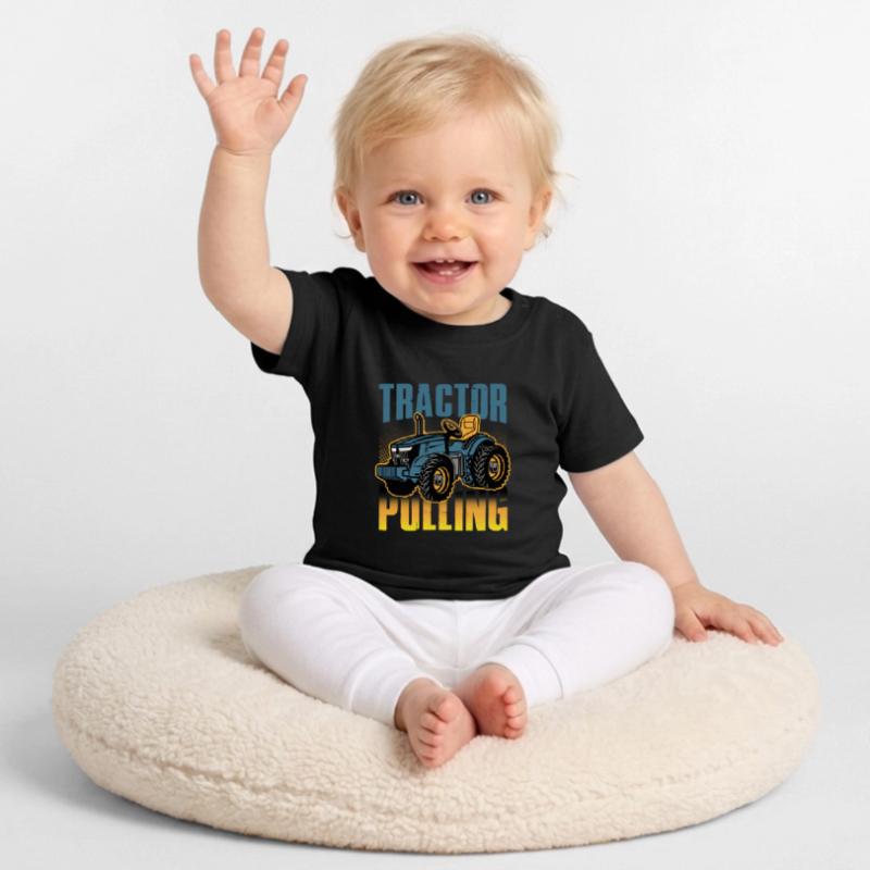 tractor pulling, tractor pulling, racing, Baby Organic T-Shirt with Round Neck