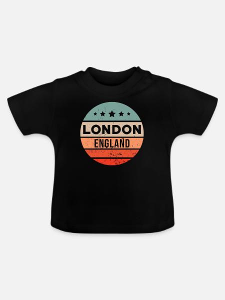 London - Baby Bio-T-Shirt mit Rundhals - Schwarz