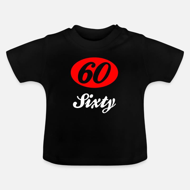 Sixties 60 - T-shirt bio col rond Bébé - noir
