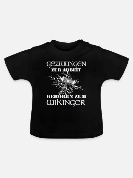 Wikinger Walhalla Geschenk Kostüm - Baby Bio-T-Shirt mit Rundhals - Schwarz