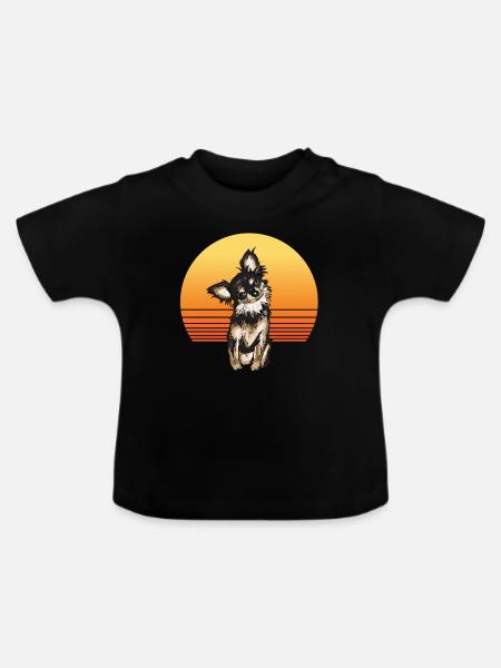 Chihuahua Sun - Baby Bio-T-Shirt mit Rundhals - Schwarz