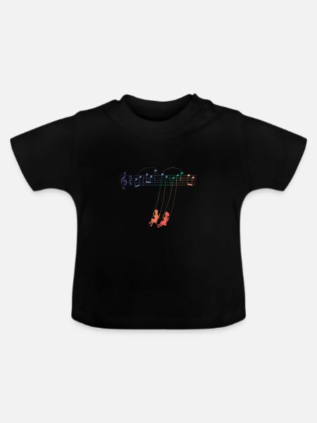Music Swing - Baby Bio-T-Shirt mit Rundhals - Schwarz
