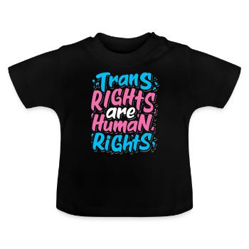 LGBTQ Fierté transgenre - T-shirt bio col rond Bébé - noir - Devant
