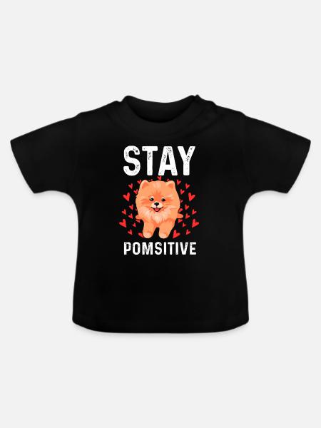 Pomeranian - Baby Bio-T-Shirt mit Rundhals - Schwarz