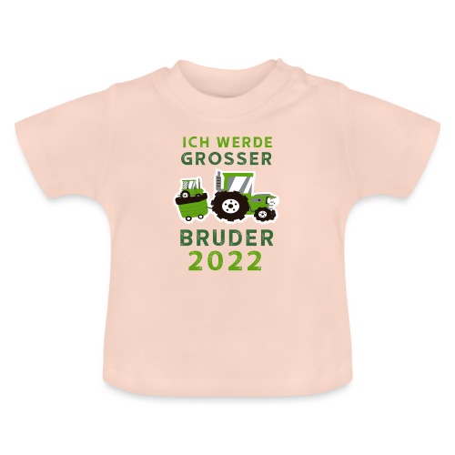 Jungen Grosser Bruder Shirt Traktor 2022 - Baby Bio-T-Shirt mit Rundhals