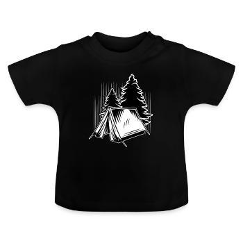 Camping & Tente - T-shirt bio col rond Bébé - noir - Devant