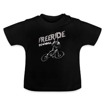 Freeride Downhill VTT cadeau - T-shirt bio col rond Bébé - noir - Devant