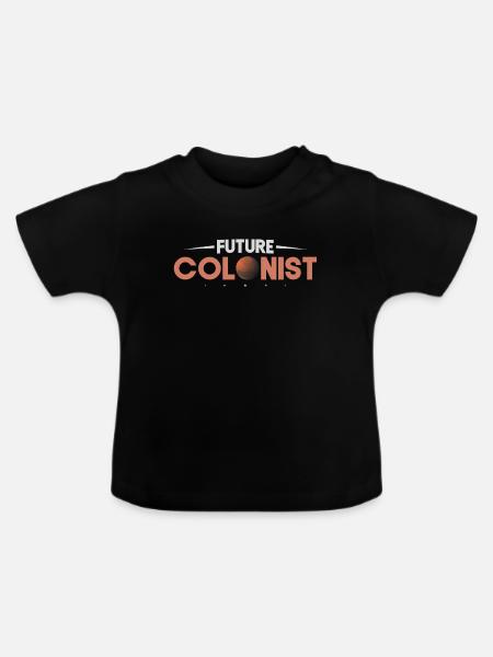 Mars - Baby Bio-T-Shirt mit Rundhals - Schwarz