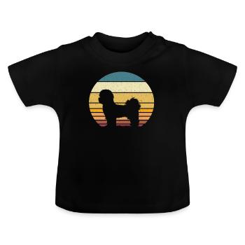 Shih Tzu - T-shirt bio col rond Bébé - noir - Devant