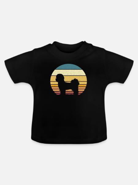 Shih Tzu - Baby Bio-T-Shirt mit Rundhals - Schwarz