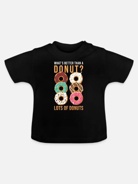 Donut - Baby Bio-T-Shirt mit Rundhals - Schwarz