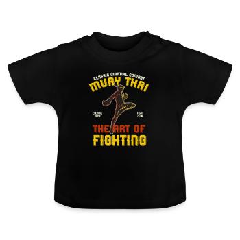 Muay Thai - Baby Bio-T-Shirt mit Rundhals - Schwarz - Vorne