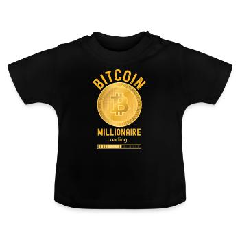 Chargement du millionnaire Bitcoin - T-shirt bio col rond Bébé - noir - Devant