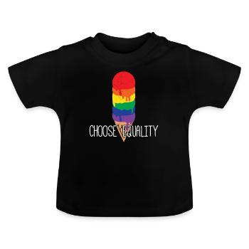 Equality - Baby Bio-T-Shirt mit Rundhals - Schwarz - Vorne