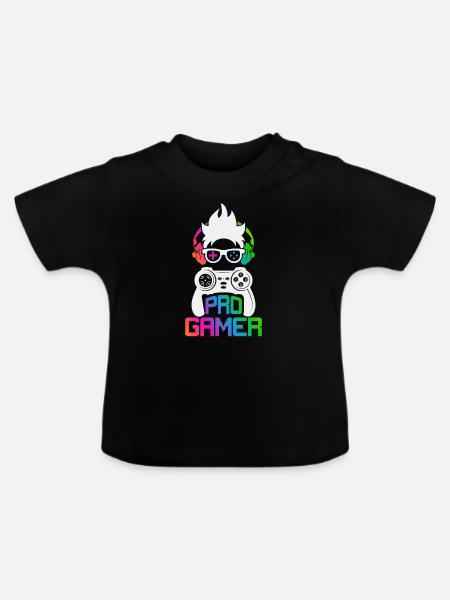 Pro Gamer - Baby Bio-T-Shirt mit Rundhals - Schwarz