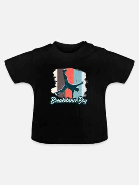 Breakdance Junge Tänzer Breakdancing - Baby Bio-T-Shirt mit Rundhals - Schwarz