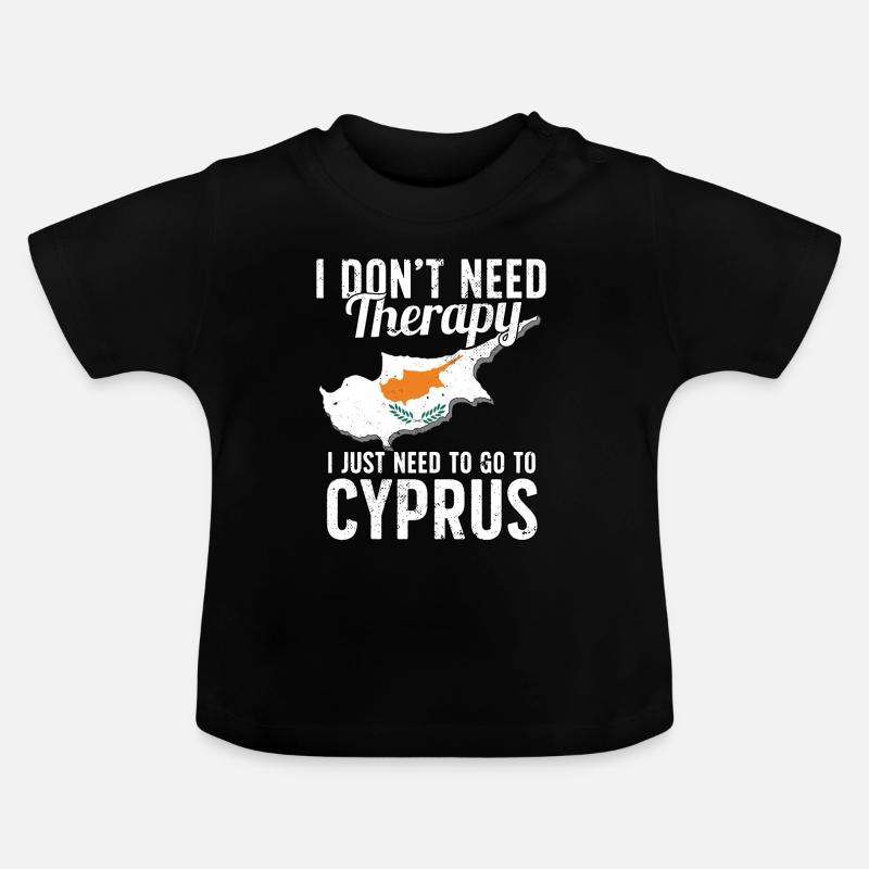 Drapeau de Chypre I Souvenirs de Chypre - T-shirt bio col rond Bébé - noir