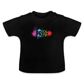 LGBT Rainbow Pride - T-shirt bio col rond Bébé - noir - Devant