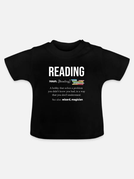 Lesen - Baby Bio-T-Shirt mit Rundhals - Schwarz