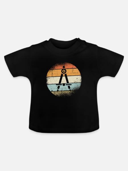 Zirkel - Baby Bio-T-Shirt mit Rundhals - Schwarz