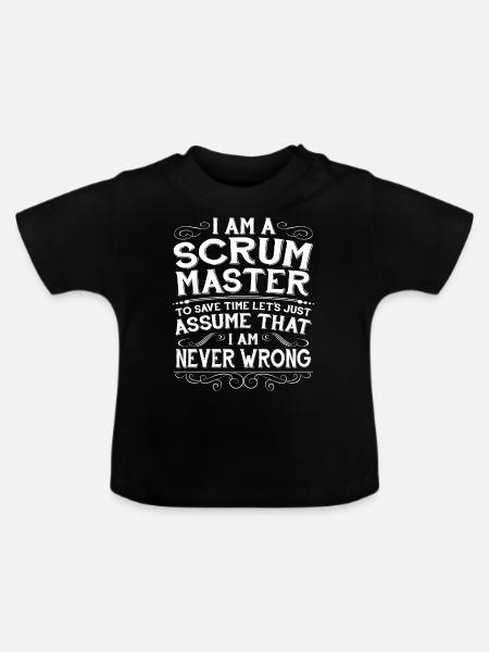Lustiger Scrum Master Computer - Baby Bio-T-Shirt mit Rundhals - Schwarz