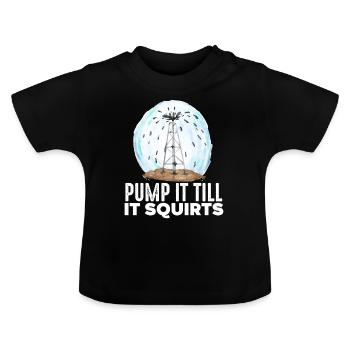 Oilfield Worker Drilling Roughneck - Baby Bio-T-Shirt mit Rundhals - Schwarz - Vorne