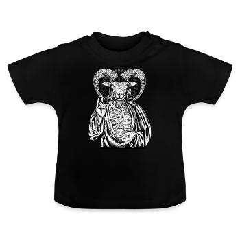 Baphomet Böser Satan - Baby Bio-T-Shirt mit Rundhals - Schwarz - Vorne