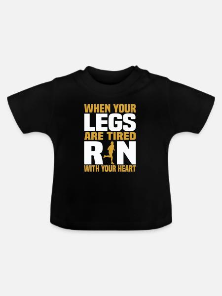Motivationssprüche - Baby Bio-T-Shirt mit Rundhals - Schwarz