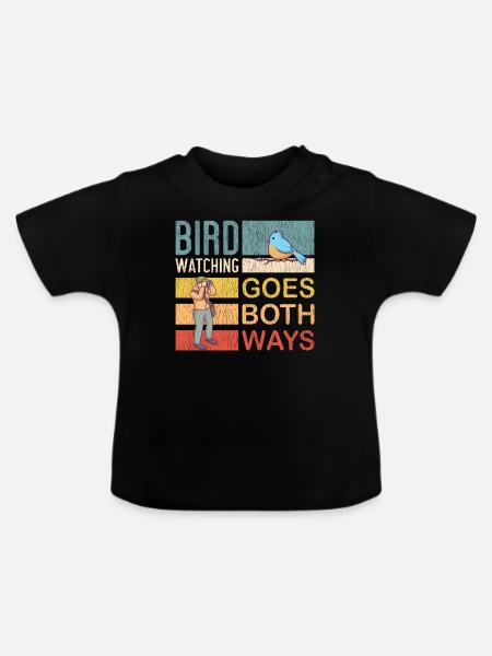 Vogelbeobachtung Birdwatching Vogel Geschenk - Baby Bio-T-Shirt mit Rundhals - Schwarz
