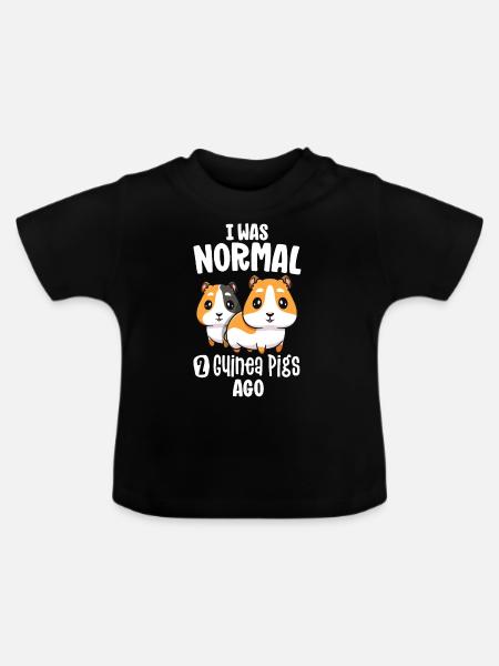 I Was Normal 2 marsvin siden furry potetelsker - Ekologisk T-shirt med rund hals baby - svart