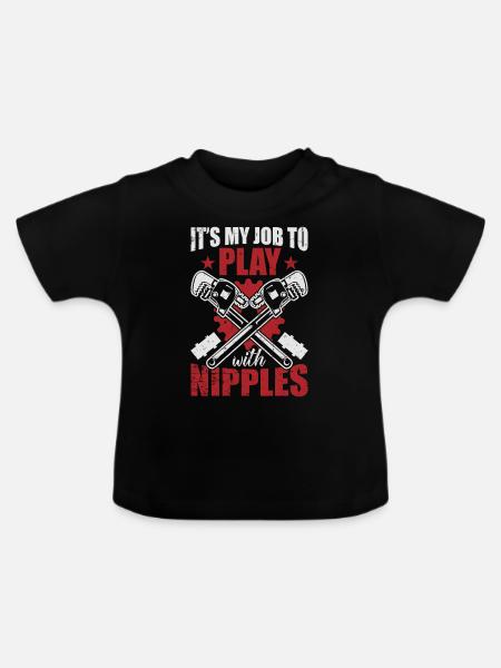 Rohrleger Steamfitter - Baby Bio-T-Shirt mit Rundhals - Schwarz
