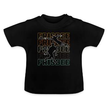 Frisbee Ultimate Frisbee Frisbeespieler - Baby Bio-T-Shirt mit Rundhals - Schwarz - Vorne