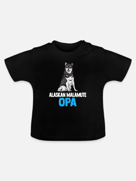 Alaskan Malamute - Baby Bio-T-Shirt mit Rundhals - Schwarz
