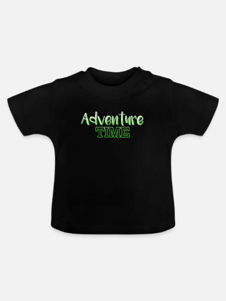 Abenteuer - Baby Bio-T-Shirt mit Rundhals - Schwarz