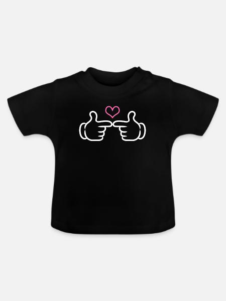 Shy Symbol - Baby Bio-T-Shirt mit Rundhals - Schwarz
