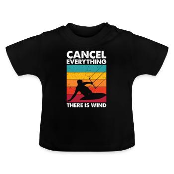 Kite Kiteboarding Kitesurfer Cadeau - Baby biologisch T-shirt met ronde hals - zwart - Voor