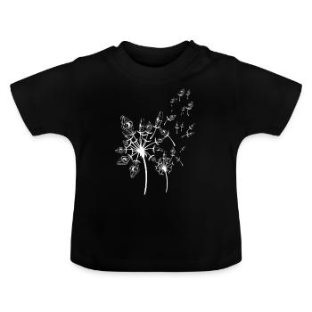 Löwenzahn Zerspaner Wendeschneidplatte CNC - Baby Bio-T-Shirt mit Rundhals - Schwarz - Vorne