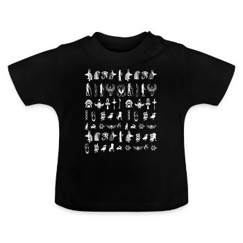 Égypte Hiéroglyphes Égyptien - T-shirt bio col rond Bébé - noir - Devant