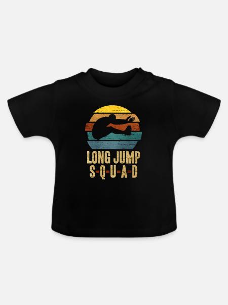 Weitsprung - Baby Bio-T-Shirt mit Rundhals - Schwarz