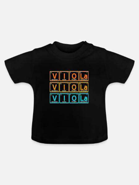 Viola - periodensystem - Baby Bio-T-Shirt mit Rundhals - Schwarz