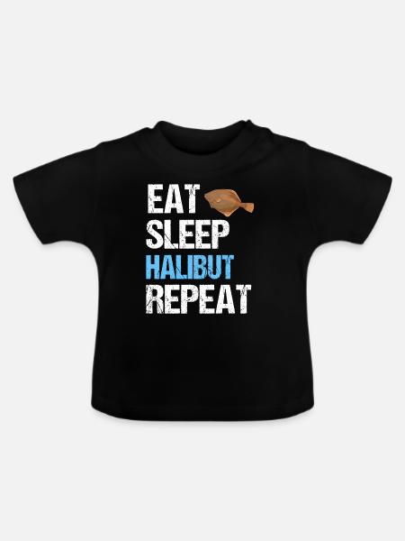 Heilbutt - Baby Bio-T-Shirt mit Rundhals - Schwarz