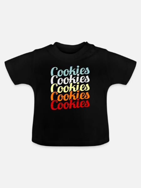 Kekse - Baby Bio-T-Shirt mit Rundhals - Schwarz