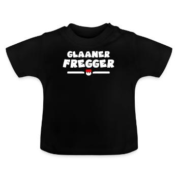 Franken Glaaner Fregger Klaaner Kleiner Fränkisch - Baby Bio-T-Shirt mit Rundhals - Schwarz - Vorne