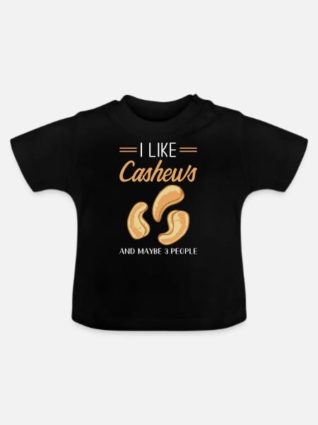 Chashew Nuss - Baby Bio-T-Shirt mit Rundhals - Schwarz