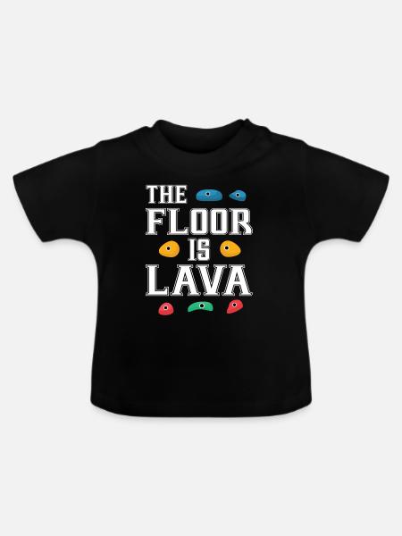 Klettern Geschenk Kletterwand - Baby Bio-T-Shirt mit Rundhals - Schwarz