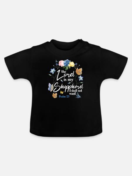 Christian Bible Verse Quote - Baby Bio-T-Shirt mit Rundhals - Schwarz
