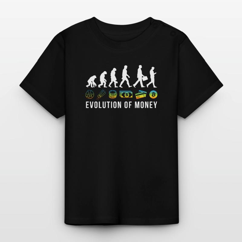 Crypto Bitcoin L’évolution de l’argent T-shirt bio col rond Bébé
