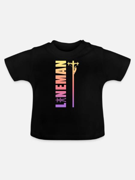 Electrical Lineman Electrician - Baby Bio-T-Shirt mit Rundhals - Schwarz