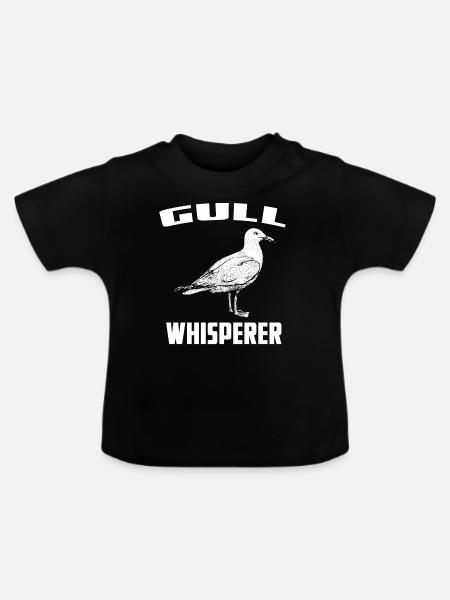 Gull Whisperer - Baby Bio-T-Shirt mit Rundhals - Schwarz