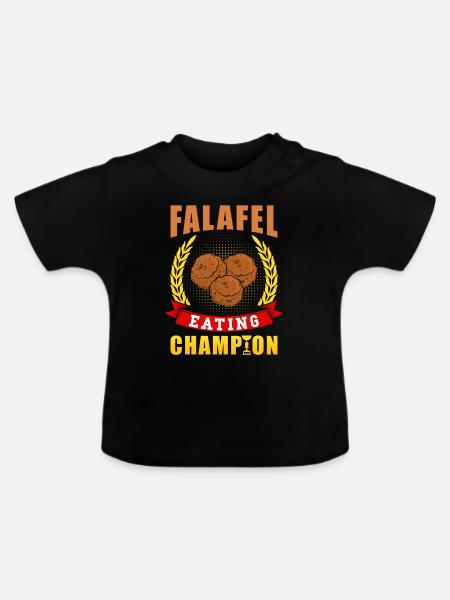 Falafel Champion - Baby Bio-T-Shirt mit Rundhals - Schwarz